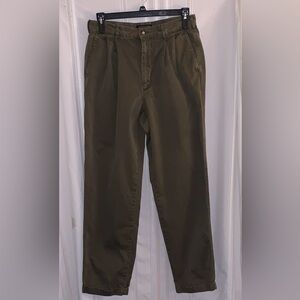 Vintage Structure Men's Olive Green Pants